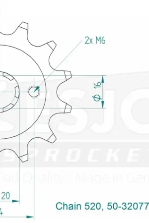 Hoge Kwaliteit ESJOT - FRONT 13T, 520 - Sprockets - Geschikt voor Yamaha Blaster