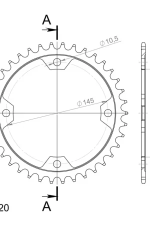 Direct Beschikbaar SUPERSPROX - REAR STEEL 73T, BLACK, 520 - Sprockets - Kwaliteit