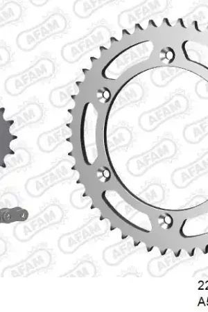 AFAM - 525XMR3 116 MRS (RIVET) & SPROCKETS - Chain Kits - Steel Nieuwe Collectie