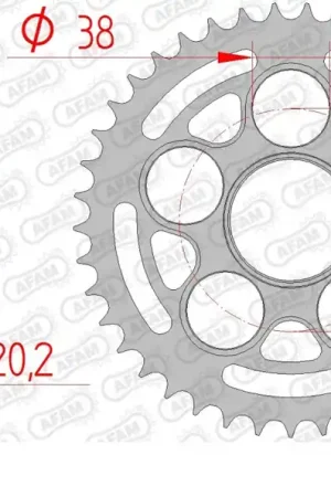 AFAM - REAR STEEL 45T, 525 - Sprockets - Compatibel met Ducati Beperkte Voorraad