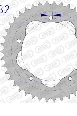 Authentiek AFAM - REAR ALU 41T, 525 - Sprockets - Geschikt voor Ducati