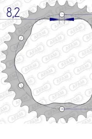 Trendy AFAM - REAR ALU 42T, 525 - Sprockets - Aluminium