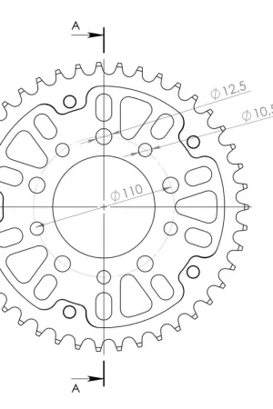 SUPERSPROX - REAR STEALTH 43T - Sprockets - GOLD 530 Weekendaanbieding