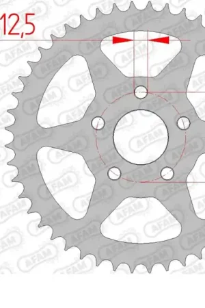 AFAM - REAR STEEL 48T, 530 - Sprockets - Compatibel met Harley Sportster Luxe