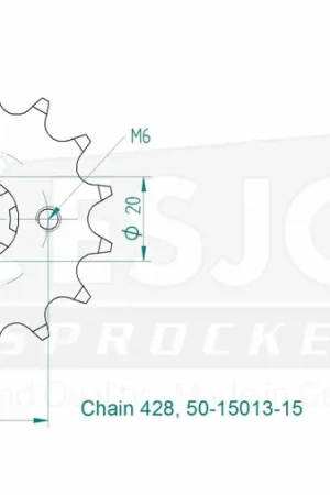 Goedkoop ESJOT - FRONT 15T, 428 - Sprockets - Compatibel met Suzuki en Yamaha