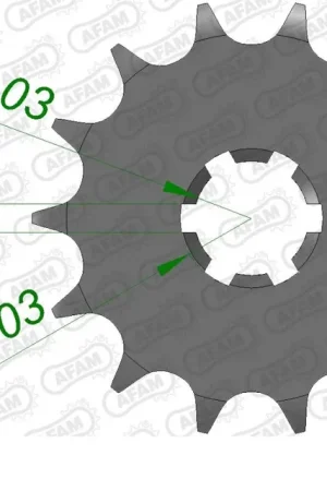 AFAM - FRONT 10T, 428 - Sprockets - 10 Tanden Op = Op