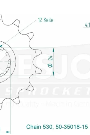 Populair ESJOT - FRONT 15T, 530 - Sprockets - Compatibel met Honda CBR 600