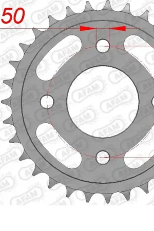 AFAM - REAR STEEL 31T, 520 - Sprockets - Geschikt voor Honda en KTM Beperkte Voorraad