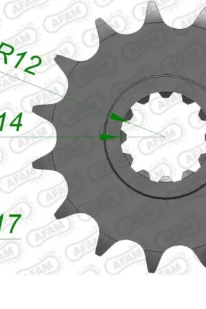 Tijdelijk Beschikbaar AFAM - FRONT 14T, 530 - Sprockets - Compatibel met Honda Cbr 600