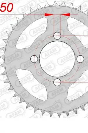 AFAM - REAR STEEL 42T, 428 - Sprockets - Geschikt voor Honda Cbr 125 r Premium