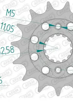 Superprijs AFAM - FRONT 14T, 520 - Sprockets - Compatibel met diverse Ducati modellen