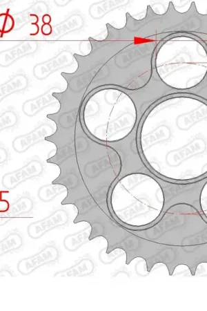 Nieuwe Collectie AFAM - REAR STEEL 38T, 520 - Sprockets - Geschikt voor Ducati