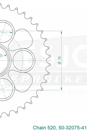 Nieuw ESJOT - REAR STEEL 41T, 520 - Sprockets - Geschikt voor Ducati