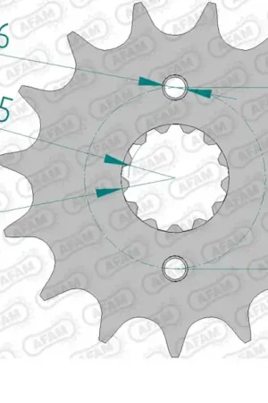 AFAM - FRONT 16T, 530 - Sprockets - Compatible met meerdere modellen Lage Prijs