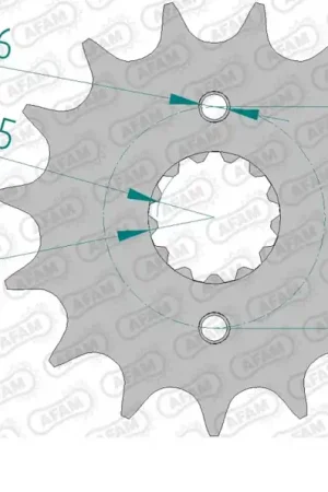 AFAM - FRONT 17T, 530 - Sprockets - Geschikt voor Kawasaki en Suzuki Premium