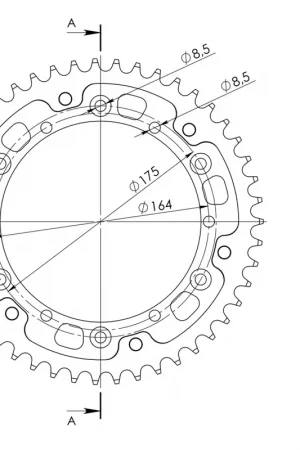 SUPERSPROX - REAR ALU 43T - Sprockets - Black, 520 In De Mode