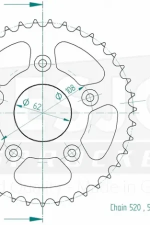 Populair ESJOT - REAR STEEL 39T, 520 - Sprockets - Compatibel met Aprilia