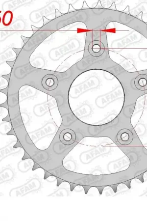 AFAM - REAR STEEL 43T, 520 - Sprockets - Geschikt voor Aprilia Op = Op