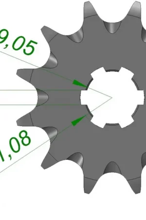 AFAM - FRONT 12T, 520, SELF CLEANING - Sprockets - Zelfreinigend Exclusieve Aanbieding