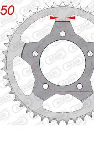 AFAM - REAR STEEL 42T, 525 - Sprockets - Compatibel met diverse Suzuki-modellen Merkproduct