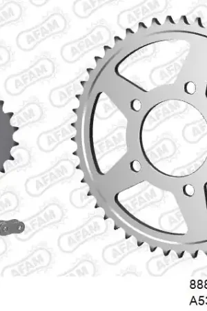 AFAM - 530XMR3 114 MRS (RIVET) & SPROCKETS - Chain Kits - STEEL Luxe