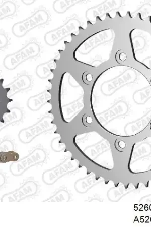 AFAM - 520XMR3 106 MRS (RIVET) & SPROCKETS - Chain Kits - Staal Superprijs