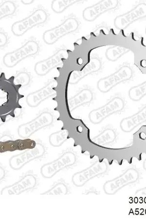 AFAM - 520XRR3 98 ARS (CLIP) GOLD & SPROCKETS - STEEL Nieuw Model