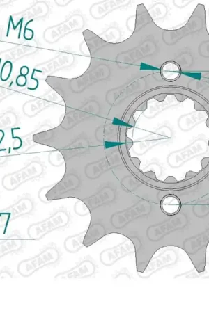 AFAM - FRONT 15T, 520 - Sprockets - Compatible met Kawasaki Korting