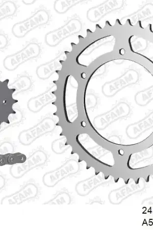 Gratis Verzending AFAM - 520XRR3 104 ARS (CLIP) GOLD & SPROCKETS - Chain Kits - STEEL