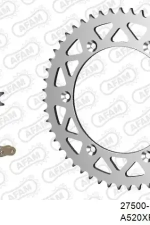 Superprijs AFAM - 520XRR3 114 ARS (CLIP) GOLD & SPROCKETS - Chain Kits - ALU
