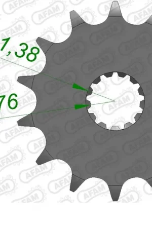 Merkproduct AFAM - FRONT 14T, 525 - Sprockets - Compatibel met veel Suzuki modellen