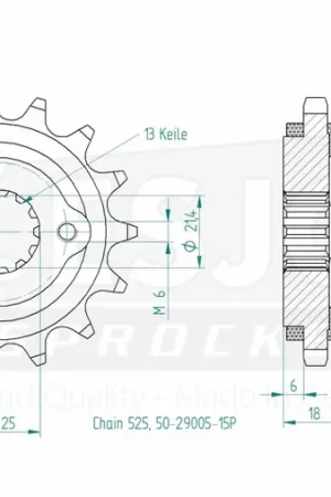 Betrouwbaar ESJOT - FRONT 15T, 525 - Sprockets - Geschikt voor Honda-modellen