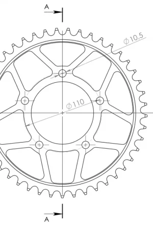 Voordeelprijs SUPERSPROX - REAR STEEL 45T, BLACK, 530 - Sprockets - Geschikt voor Suzuki