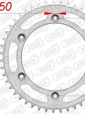 Hete Deal AFAM - REAR STEEL 47T, 520 - Sprockets - Compatibel met Suzuki