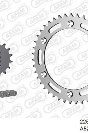 AFAM - 520XMR3 114 MRS (RIVET) - Chain Kits - STEEL Origineel