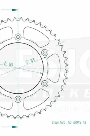 ESJOT - REAR STEEL 48T, 520 - Sprockets - Compatibiliteit met Honda Beperkt Aanbod