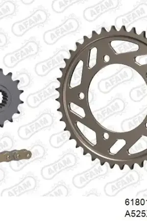 AFAM - 525XHR3 108 MRS (RIVET) GOLD & SPROCKETS - Chain Kits - ALU Gereduceerde Prijs