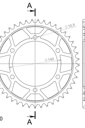 SUPERSPROX - REAR STEEL 45T, BLACK, 530 - Sprockets - Geschikt voor Kawasaki Zzr 600 Betaalbaar