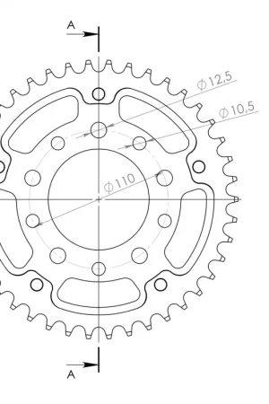 Exclusief SUPERSPROX - REAR STEALTH 41T, GOLD, 530 - Sprockets - 41T