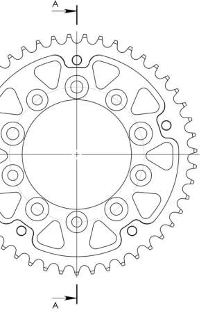 SUPERSPROX - REAR STEALTH 47T, GOLD, 525 - Sprockets - Compatibel met Honda XL 1000 V Snelle Levering