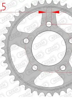 AFAM - REAR STEEL 42T, 525 - Sprockets - Hoogwaardige staalconstructie Bulkbestelling