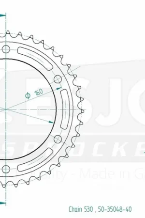Gratis Retour ESJOT - REAR STEEL 40T, 530 - Sprockets - Geschikt voor Honda
