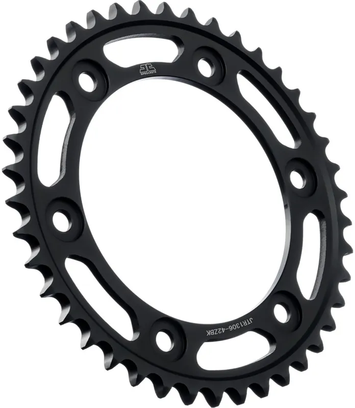 Alleen Vandaag JT SPROCKETS - REAR STEEL 42T BL, 530 - Sprockets - BLACK ZINC FINISH
