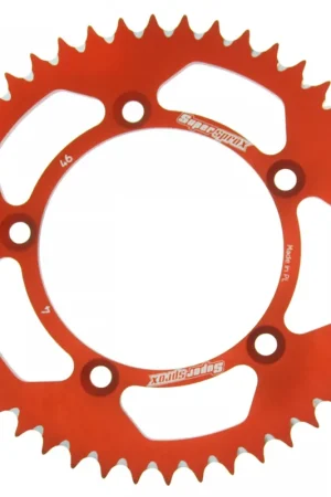Exclusieve Aanbieding SUPERSPROX - REAR ALU 46T, ORANGE, 420 - Sprockets - Aluminium