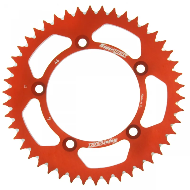 Exclusieve Aanbieding SUPERSPROX - REAR ALU 46T, ORANGE, 420 - Sprockets - Aluminium