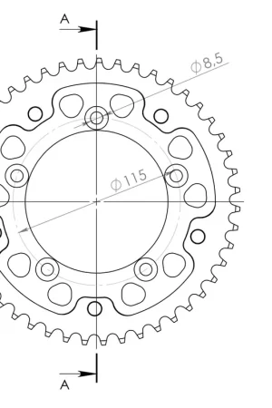 Nu Kopen SUPERSPROX - REAR STEALTH 46T - Sprockets - ORANGE 420