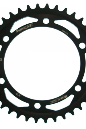 SUPERSPROX - REAR STEEL 40T, BLACK, 530 - Sprockets - Staal Op = Op
