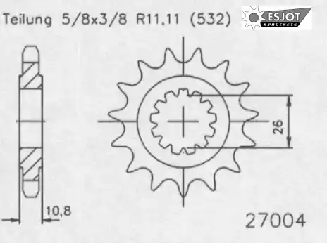 ESJOT - FRONT 17T, 532 - Sprockets - 17T, 532 Must-Have