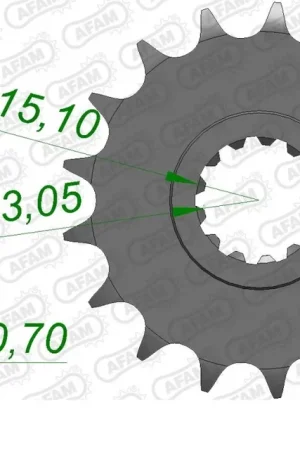 AFAM - FRONT 17T, 532 - Sprockets - Geschikt voor Yamaha XJR 1200 Tijdelijk Beschikbaar