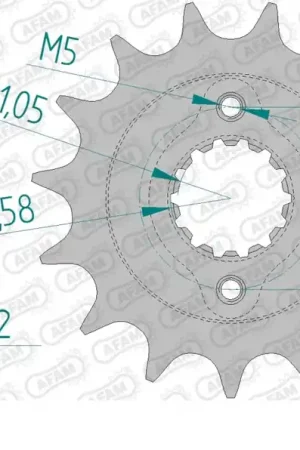 Handgemaakt AFAM - FRONT 15T, 525 - Sprockets - 15T Tandwiel